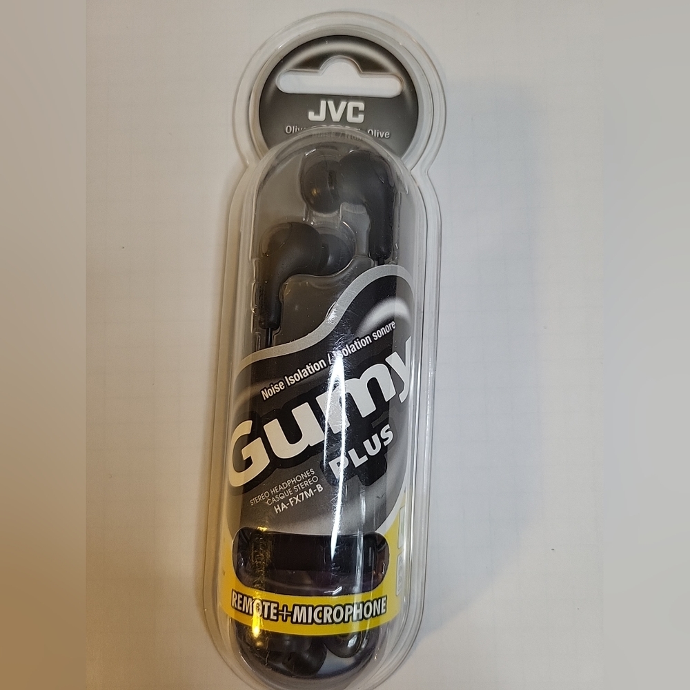JVC Gumy PLUS HA-FX5 In-Ear Headphones - Olive Black